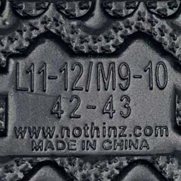 Nothinz Adult Thong Sandals Black L11-12 M9-10 - Picture 7 of 8